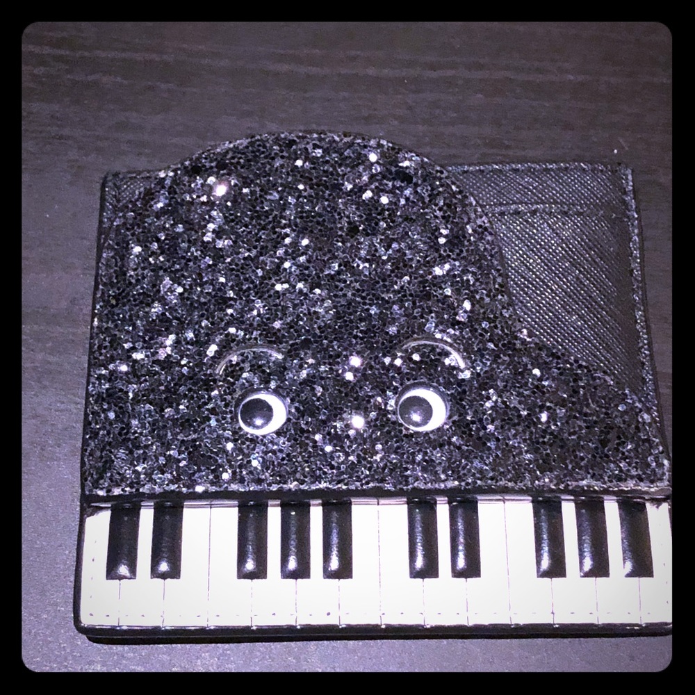 COPY - Kate Spade card holder leather piano, brand new